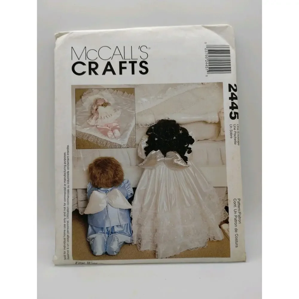 McCalls Crafts 2445 Peek a Boo Little Angel Dolls Sewing Pattern - Uncut